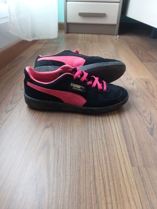 Zapatillas Puma Palermo Negras y Rosas