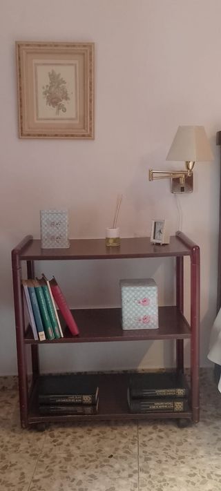 Estantería/Mesa Auxiliar caoba
