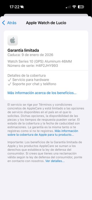 Apple Watch Series 10 46mm Negro