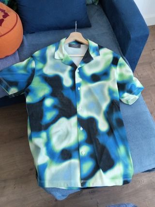 Camisa Mallas Estampada Primark Talla M
