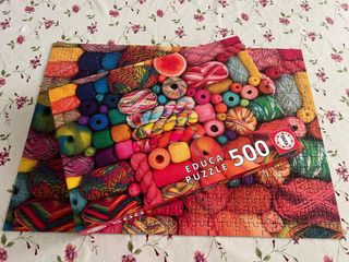 Puzzle Educa 500 Piezas Lanas Colores