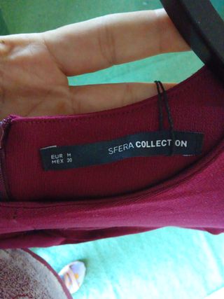 Vestido largo burdeos cruzado