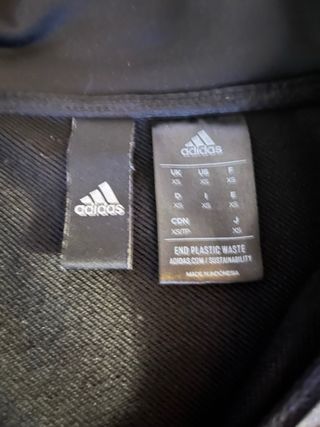 Sudadera Adidas deportiva negra y gris