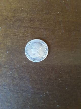 Moneda Plata Alfonso XIII 1892