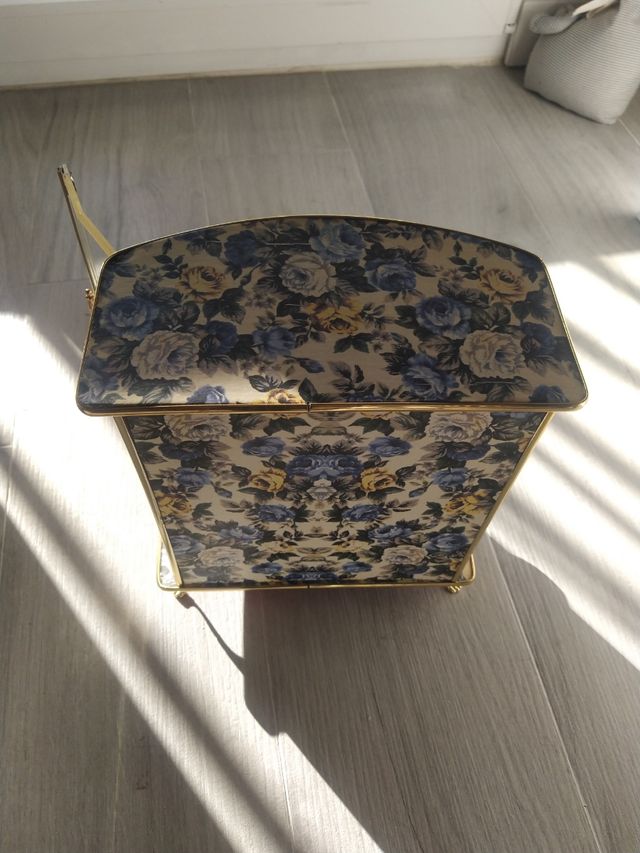 Joyero floral plástico espejo interior