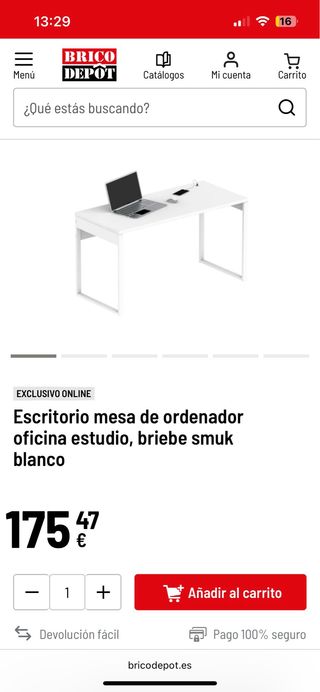 Escritorio madera y metal