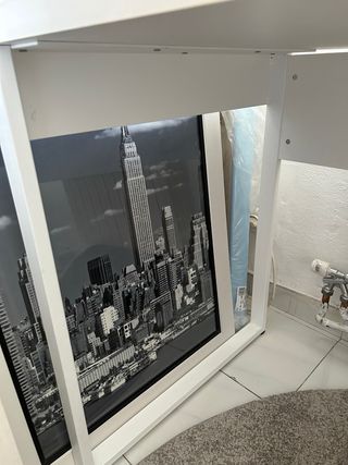 Escritorio madera y metal