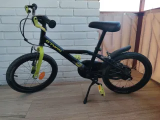 Bicicleta Btwin 16 Negra y Amarilla