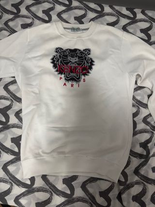 Sudadera Kenzo Blanca con Tigre