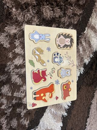 Puzzle madera animales bosque