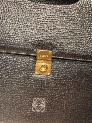 Maletín Loewe Piel Negra Clásico Elegante