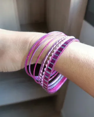 18 Pulseras Metalizadas Bijou Brigitte 