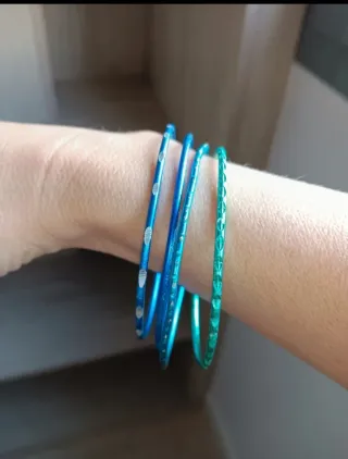 18 Pulseras Metalizadas Bijou Brigitte 