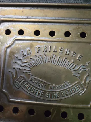 Brasero de bronce antiguo francés viaje