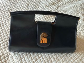 Borsa in pelle nera donna