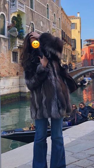 Chaquetón de zorro plateado