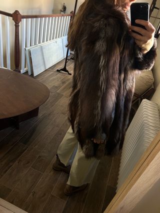 Chaquetón de zorro plateado