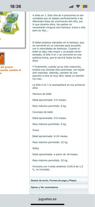 Trona evolutiva Fisher Price 4 en 1