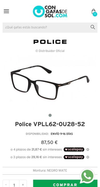 Gafas Police Negras