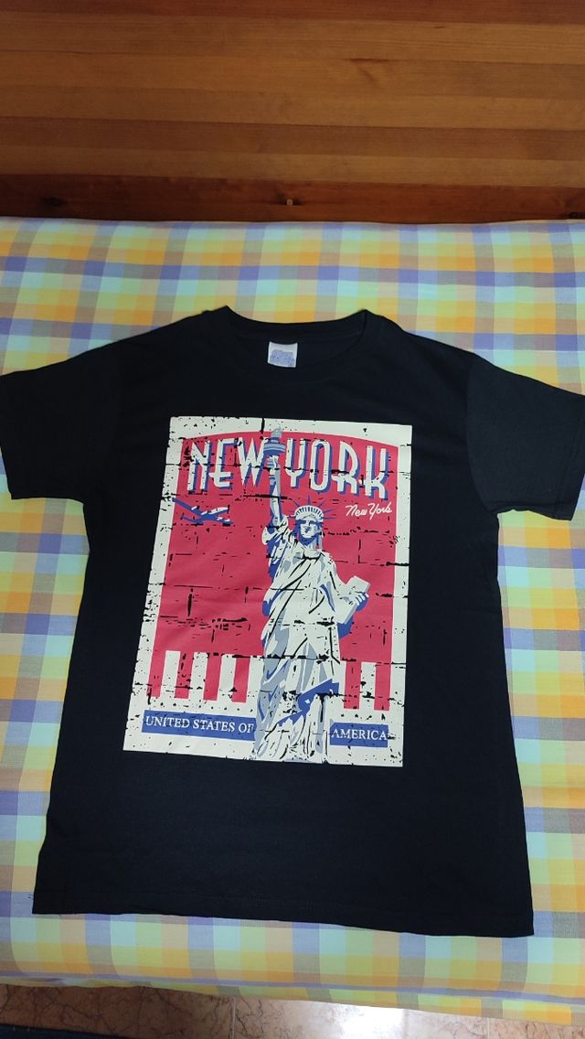 Camiseta Negra Estatua Libertad New York