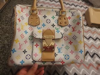 Bolso vintage Louis Vuitton multicolor blanco