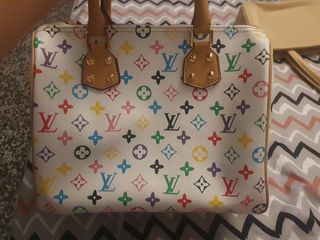 Bolso vintage Louis Vuitton multicolor blanco