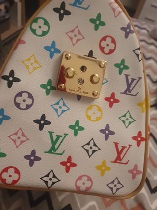 Bolso vintage Louis Vuitton multicolor blanco