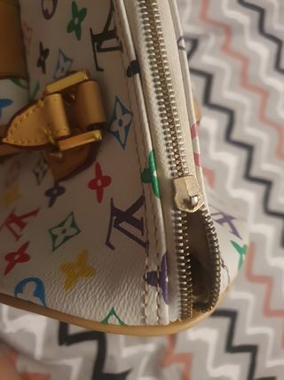 Bolso vintage Louis Vuitton multicolor blanco
