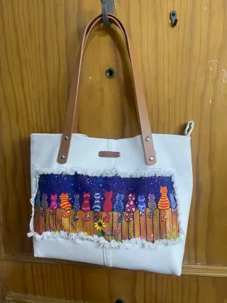 Bolsos de tela con gatos