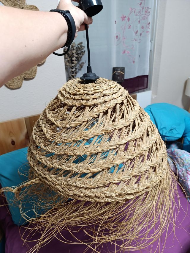 Lámpara Techo Yute Grande 50x50 Maison du Monde