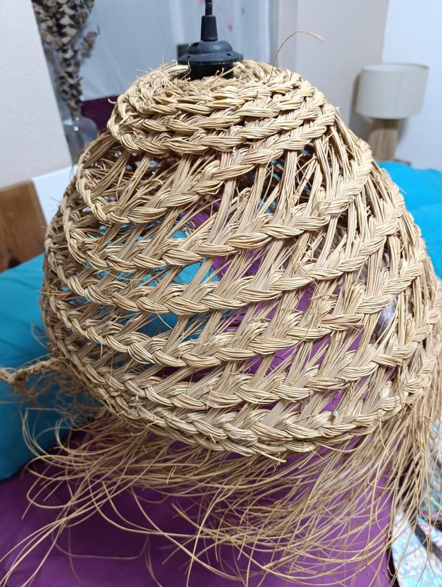 Lámpara Techo Yute Grande 50x50 Maison du Monde