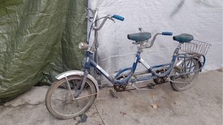 Bicicleta tándem Gazelle azul
