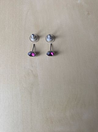 Pendientes Swarovski piedra Morado nuevos
