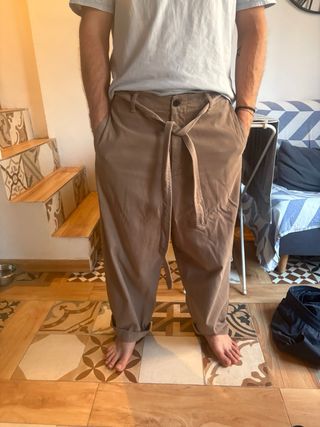 Pantalones Zara Marrones Talla M