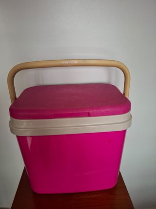 Nevera portátil rosa