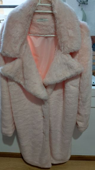 Abrigo Zara Trafaluc Rosa Talla M