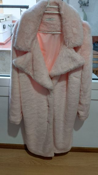 Abrigo Zara Trafaluc Rosa Talla M