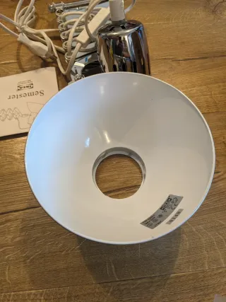 Lámpara Ikea "Semester" Cromada Vintage Sin Usar