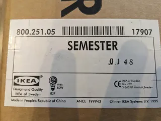 Lámpara Ikea "Semester" Cromada Vintage Sin Usar
