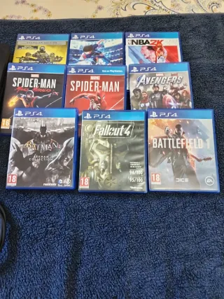 PS4 (PlayStation 4) + Mando + 9 Juegos
