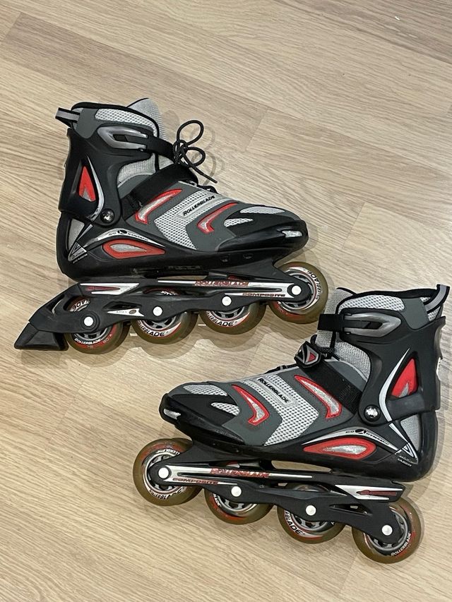 Patines en Línea RollerBlade Negros y Rojos