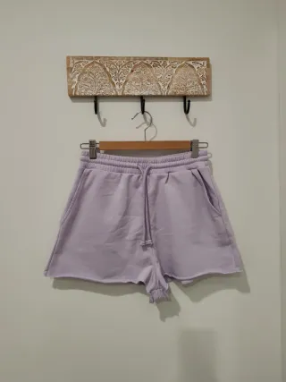 Pantalón corto chándal lila