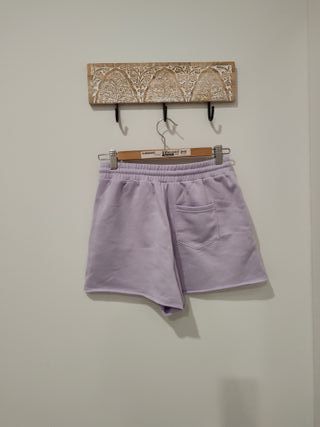 Pantalón corto chándal lila