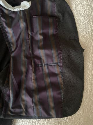 Americana Negra Pata de Gallo Hombre