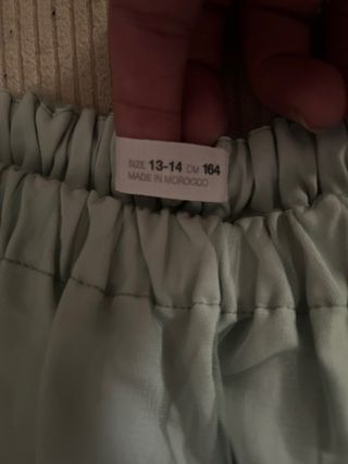 Falda tul niña midi verde agua