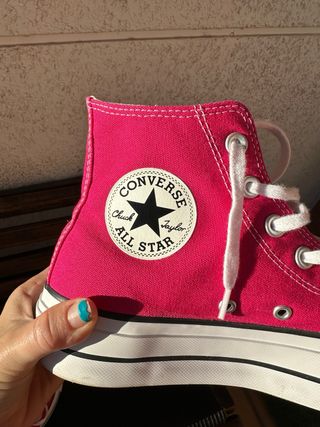 Converse plataforma fucsia talla 37.5