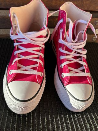 Converse plataforma fucsia talla 37.5