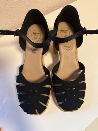Sandalias de tacón de piel 