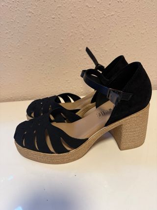 Sandalias de tacón de piel 