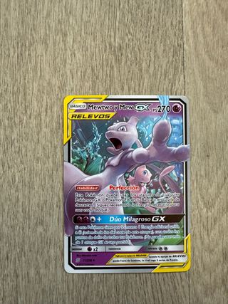 Carta Pokémon Mewtwo y Mew GX 270 PS